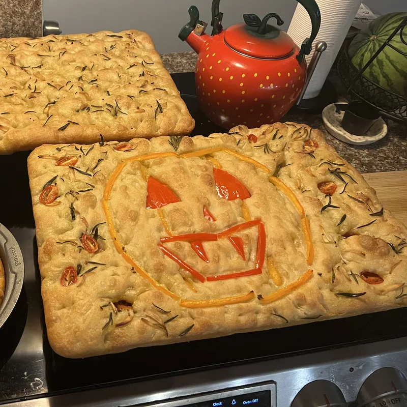 Halloween focaccia